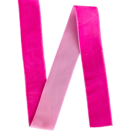 Оксамитова стрічка  2,5 см х 50 ярдів Рожевий Marill (D00825- С  19)