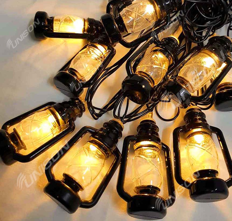 Фігурки  20 LED, "ЛІХТАРИК-2". 7м+ перехідник,  теплий білий (1698-155)