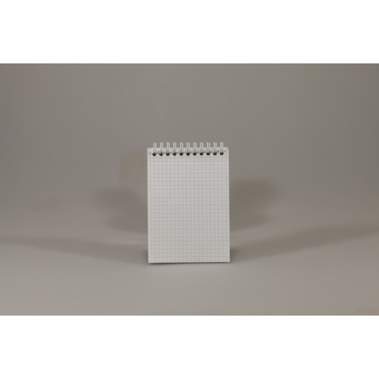 Блокнот А6 на спіралі KRAFT COLOR 80 аркушів клітинка, з перфорацією, KF6280K (KF6280K)