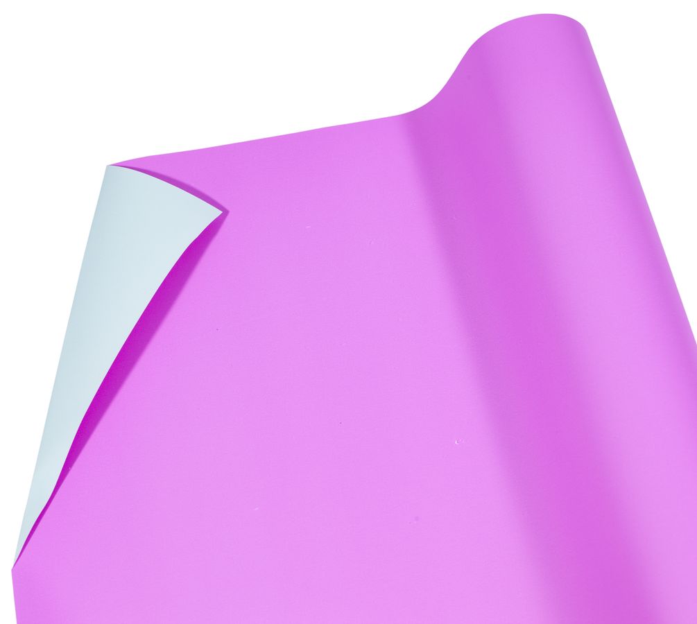 Плівка матова для квітів, 0,6мх9ярд,   двостороння рожева + бірюза (P2TD-18)