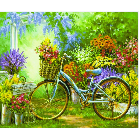 Картина за номерами "Велосипед в квітах" 40 * 50см, крас.-акрил, кисть-3шт. 9403 (9403)