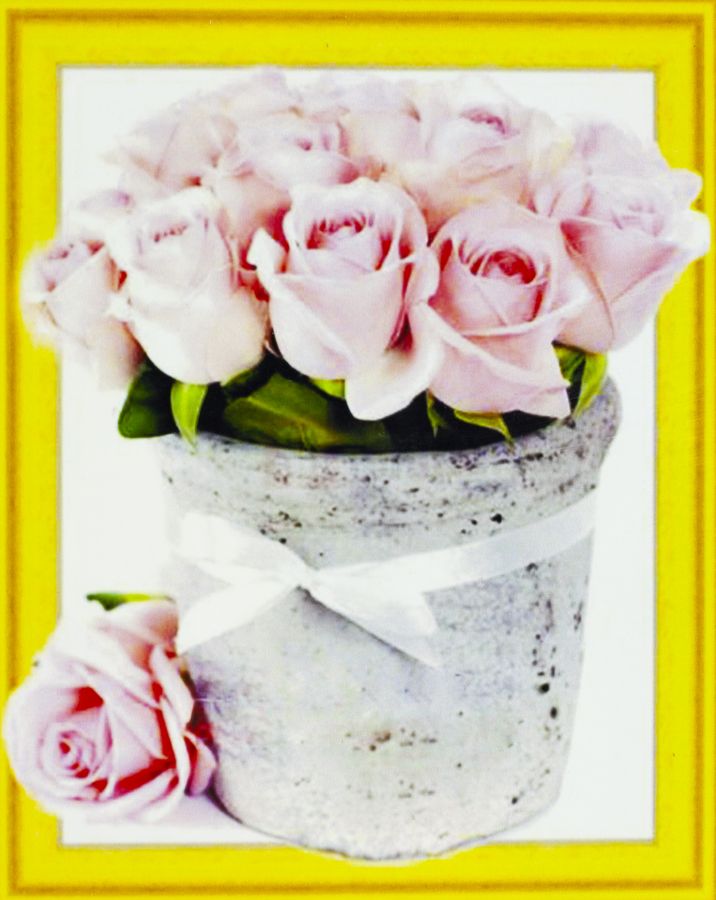 Алмазна мозаїка  3D за номерами 40*50см "прекрасні троянди" карт уп. (Полотно на рамі камені) (022)