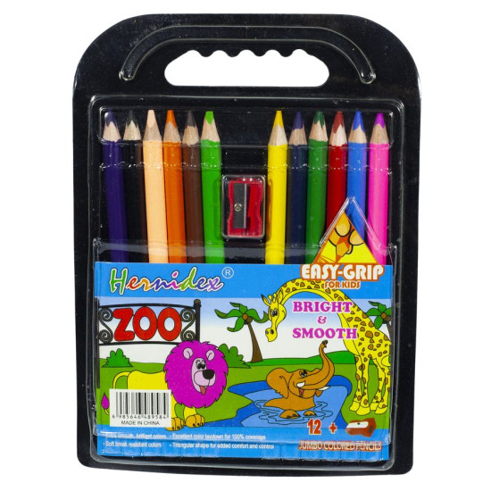 Набір LT450-12 кольорових олівців, 4мм, 12 кольорів в пластиковій упаковці (LT450-12)