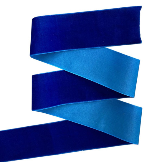 Оксамитова стрічка  5 см (±5мм) х 20 ярдів Синій Marill (D00850- C 34)