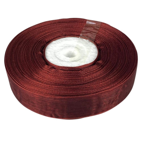 Лента с органзы "бургунди" 2,0 см х  50 ярдов Коричневый Marill (D02020-bk33)