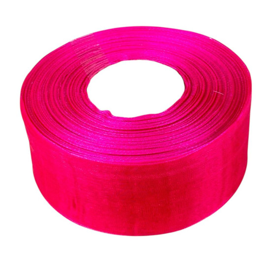 Лента с органзы  "маджента" 4,0 см х  50 ярдов Розовый Marill (D02040-1028)