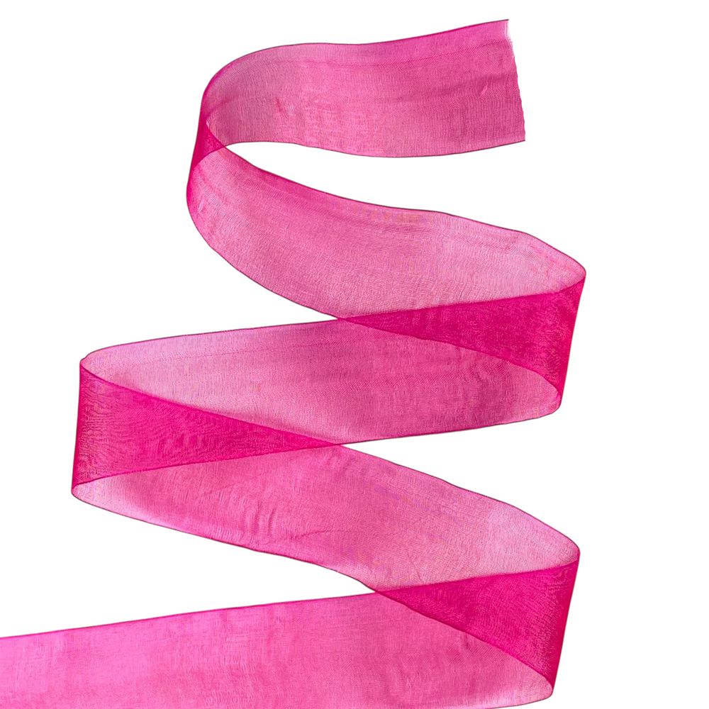 Лента с органзы  "маджента" 4,0 см х  50 ярдов Розовый Marill (D02040-1028)