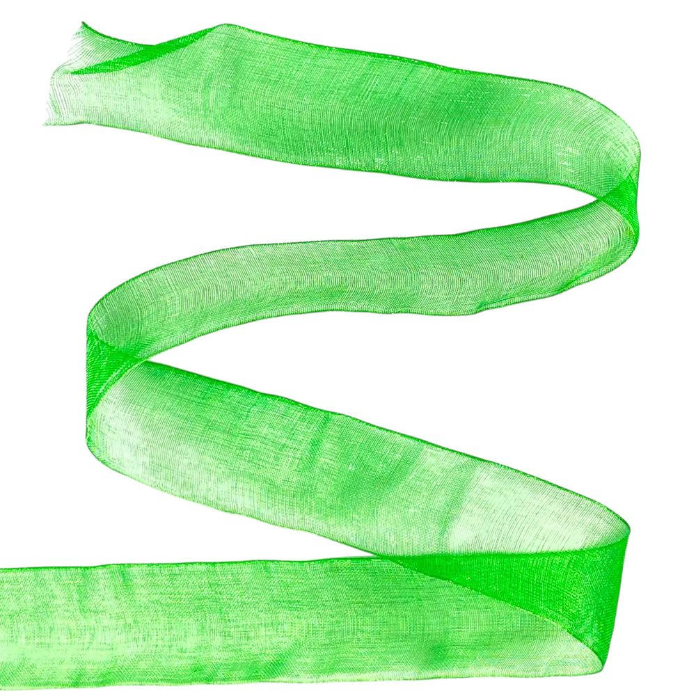 Лента с органзы  зеленая 2,5 см х  50 ярдов Зеленый Marill (D02025-1019)