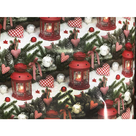 Папір подарунковий  крейдований новорічний 1000х700  -1 аркуш Різнокольоровий Unison (PVM 10070-1NY)