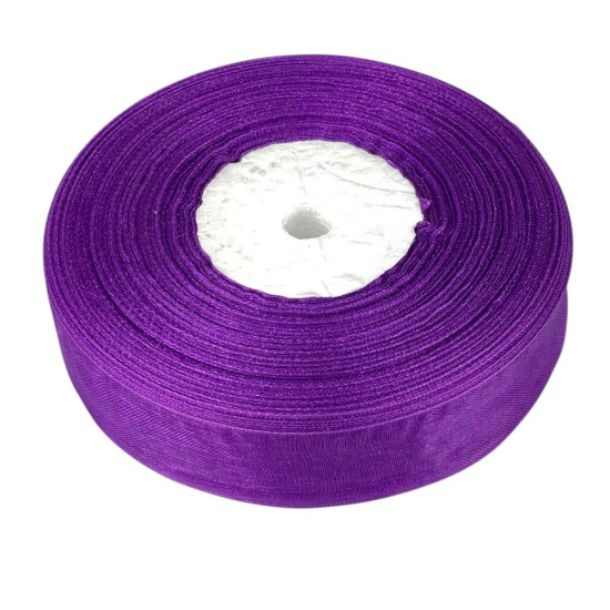 Лента с органзы  фиолетовая 2,0 см х  50 ярдов Фиолетовый Marill (D02020-034)