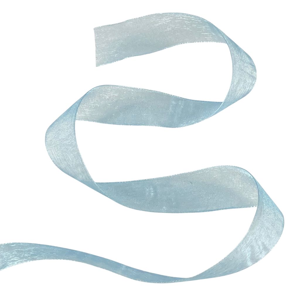 Лента с органзы голубая 2,0 см х  50 ярдов Голубой Marill (D02020-065)