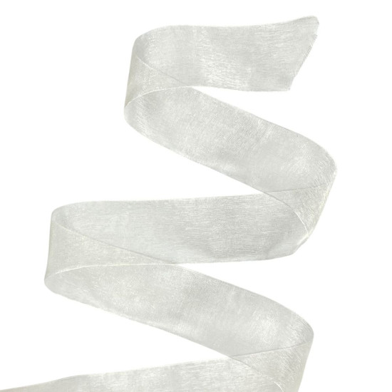 Лента с органзы  "айвори" 4,0см х  50 ярдов Бежевый Marill (D02040-bk06)