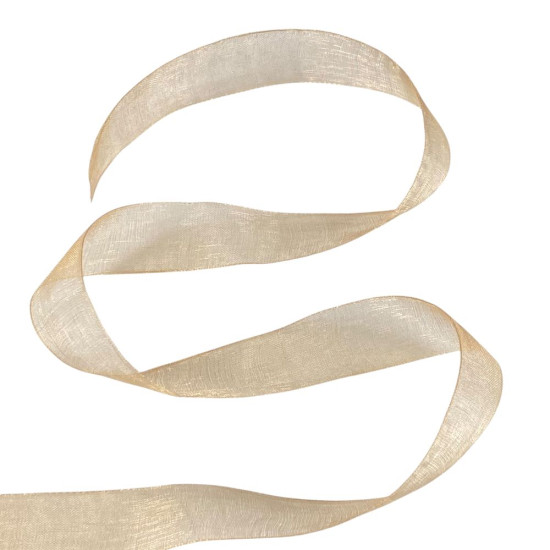 Стрічка з органзи "горіхова" 2,0 см х 50 ярдів Коричневий Marill (D02020-bk18)