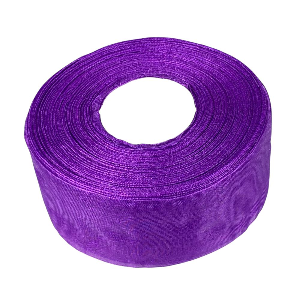Лента с органзы  фиолетовая 4,0 см х  50 ярдов Фиолетовый Marill (D02040-034)
