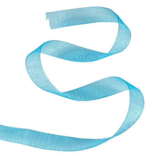 Лента с органзы ярко голубая 2,0 см х  50 ярдов Голубой Marill (D02020-047)