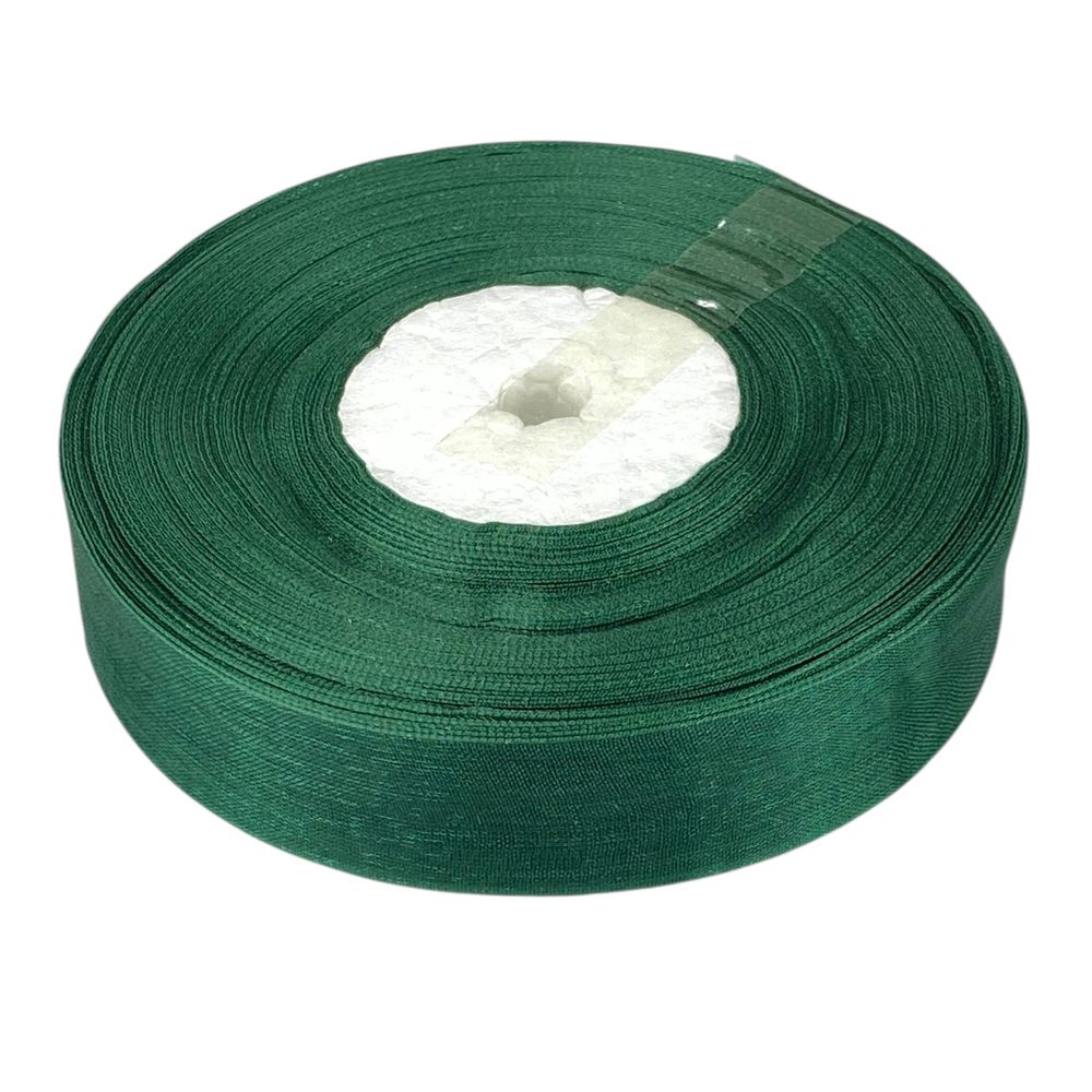 Лента с органзы темно - зеленая 2,0 см х  50 ярдов Зеленый Marill (D02020-bk11)