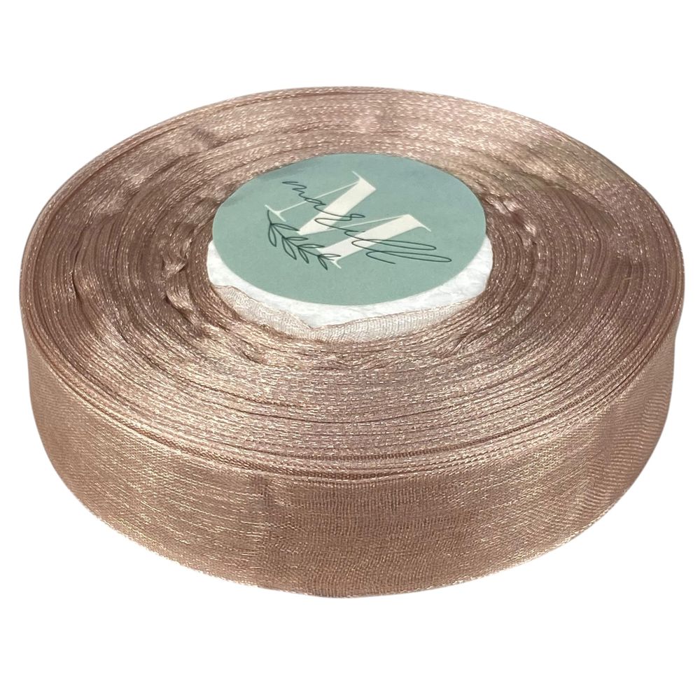 Лента с органзы "какао"  2,0 см х  50 ярдов Коричневый Marill (D02020-1091)