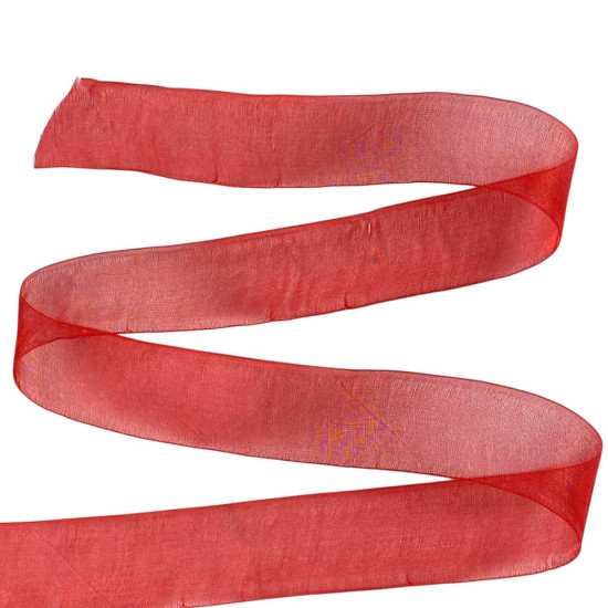 Лента с органзы красная 2,0 см х  50 ярдов Красный Marill (D02020-1026)