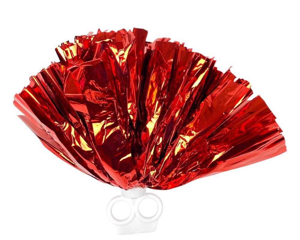 Помпоны для танцев и чирлидинга на кольцах, красные (0815-200   red)