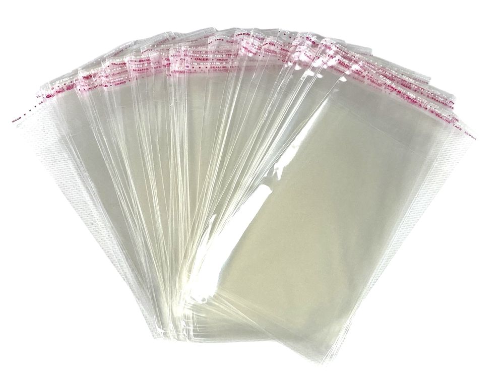 Пакет полипропиленовый 220х120мм, 20мкр с клейкой лентой (100 шт) (PB 2212)