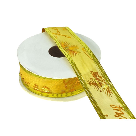 Стрічка декоративна "Золота" 25мм х 3м (20-2513)