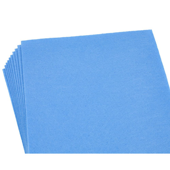 Фетр 20 х 30см, 1,2мм, 10 аркушів, темно блакитний Блакитний Unison (170HQ-019)