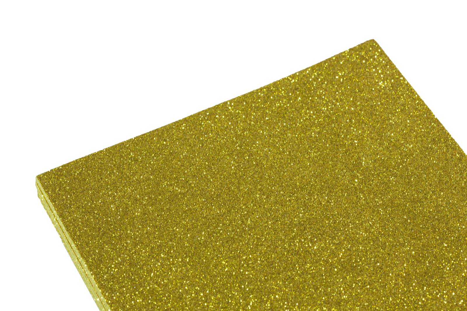 Фоаміран  1,8мм жовтий з глітером (10 аркушів) Жовтий Unison (7941)