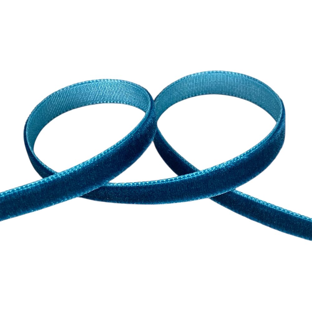 Бархатная лента  0,6 см х 50 ярдов Синий Marill (D00806- C 29)