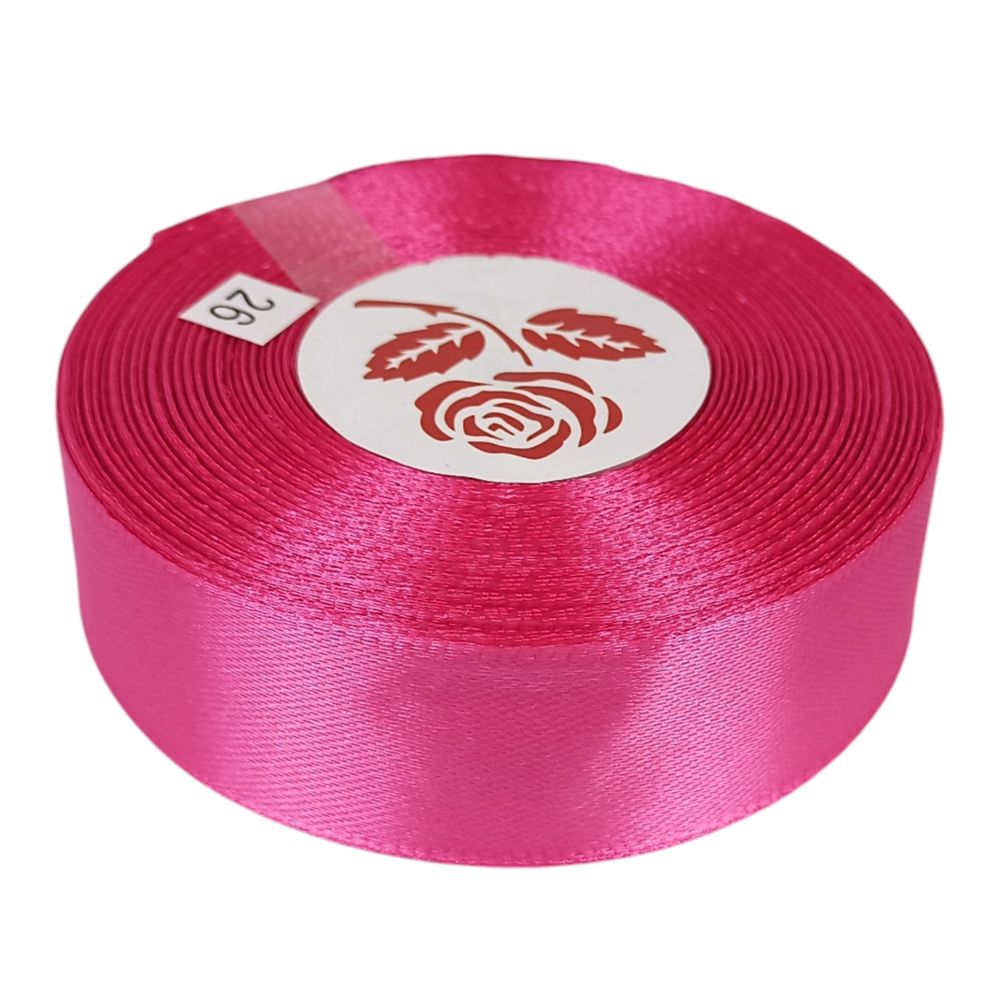 Атласна стрічка 2,5см x 33м Рожевий Marill (LA2533-14)