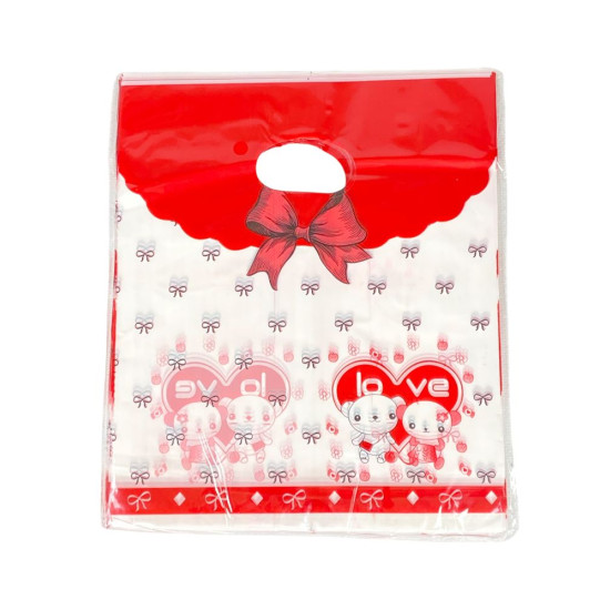 Подарочные пакеты, полиэтиленовые 20 х 25см, 24шт/уп (10700-6)