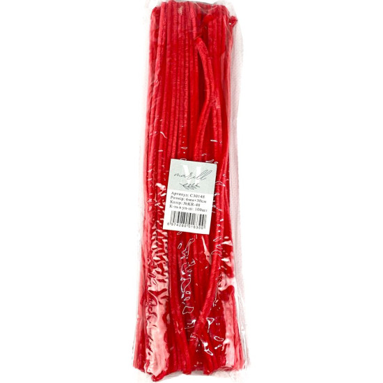 Синельная проволока, 300 х 6мм кораловый, 100 шт (C30148 -KR-48)