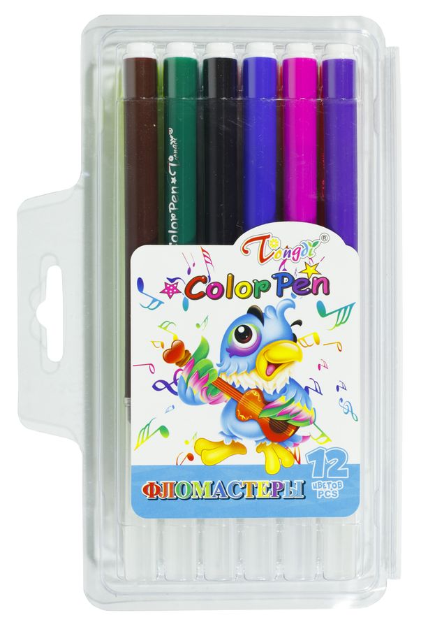 Фломастеры 12 цветов, TD-6886-12 (TD-6886-12)
