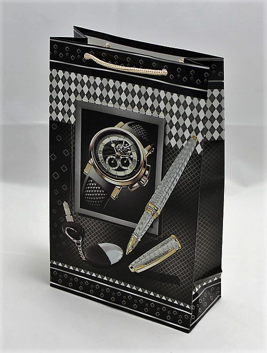 Пакет подарочный мужская серия 130гр, 17 х 26 х 8см (12шт/уп) Unison (PVM172608M)