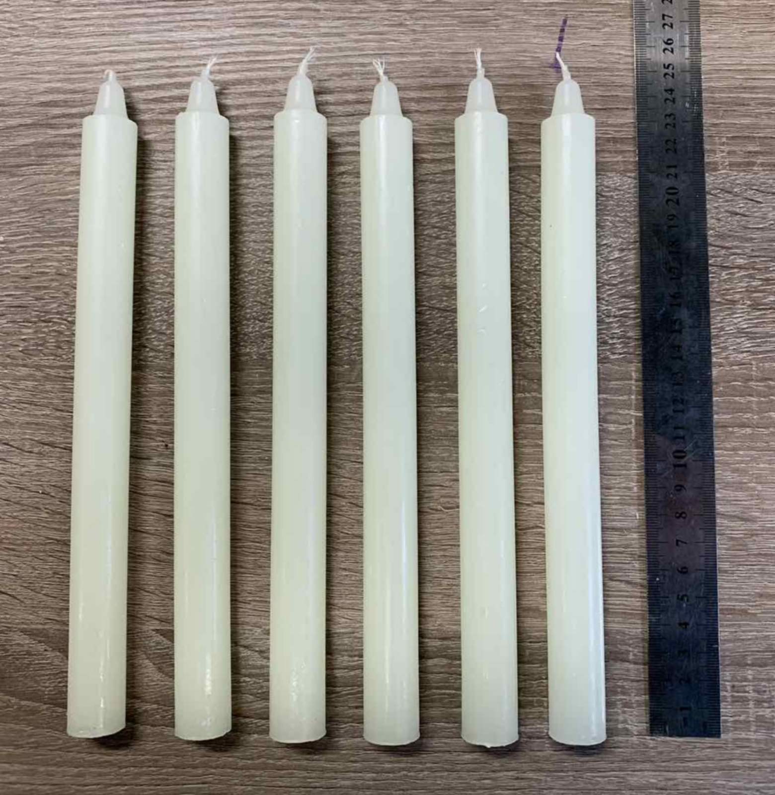 Свеча столовая время горения 8 часов, Ø ≈ 2,2 см, ⇕ ≈ 25 см Белый Unison (C022*250/1-1.9)