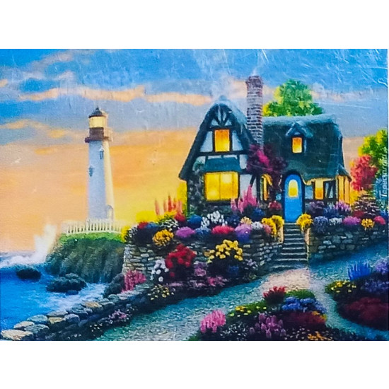 Алмазна мозаїка 30 х 40см "Маяк" рулон у PVC (без підрамника) Різнокольоровий Unison (60711_O GLD)