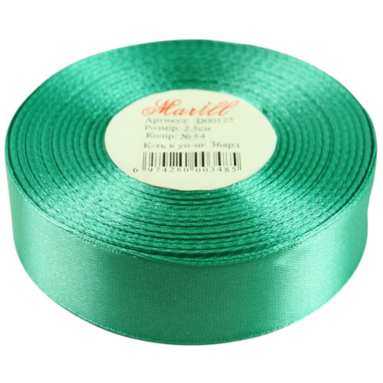 Атласна стрічка 2,5см x 33м Зелений Marill (LA2533-54)