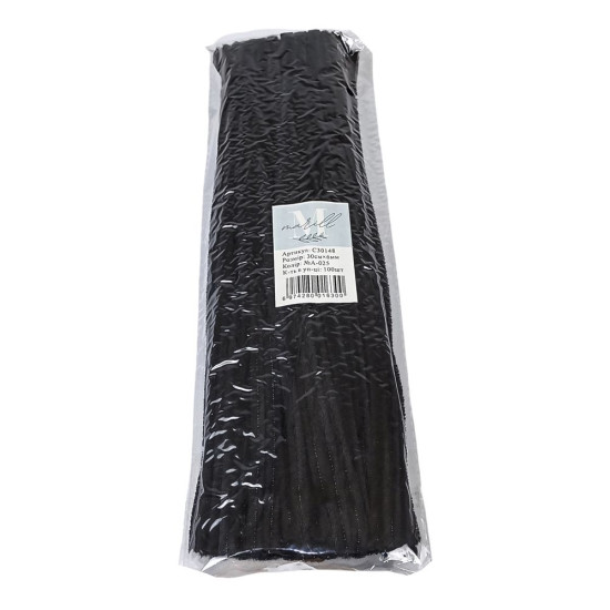 Синельная проволока, 300 х 6мм черный, 100 шт (C30148 black-A-025/T13)