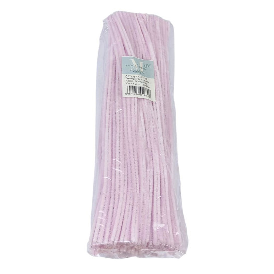 Синельная проволока, 300 х 6мм бледно розовый, 100 шт (C30148pale pink-KR-02/T02)