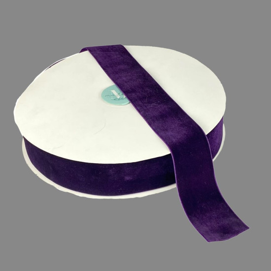 Бархатная лента  4 см (±5мм) х 30 ярдов Фиолетовый Marill (D00840-   44)