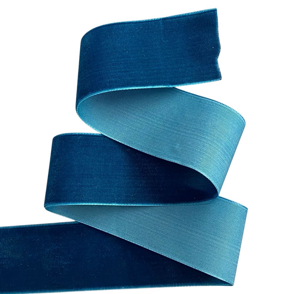 Бархатная лента  5 см (±5мм) х 20 ярдов Синий Marill (D00850- C 29)