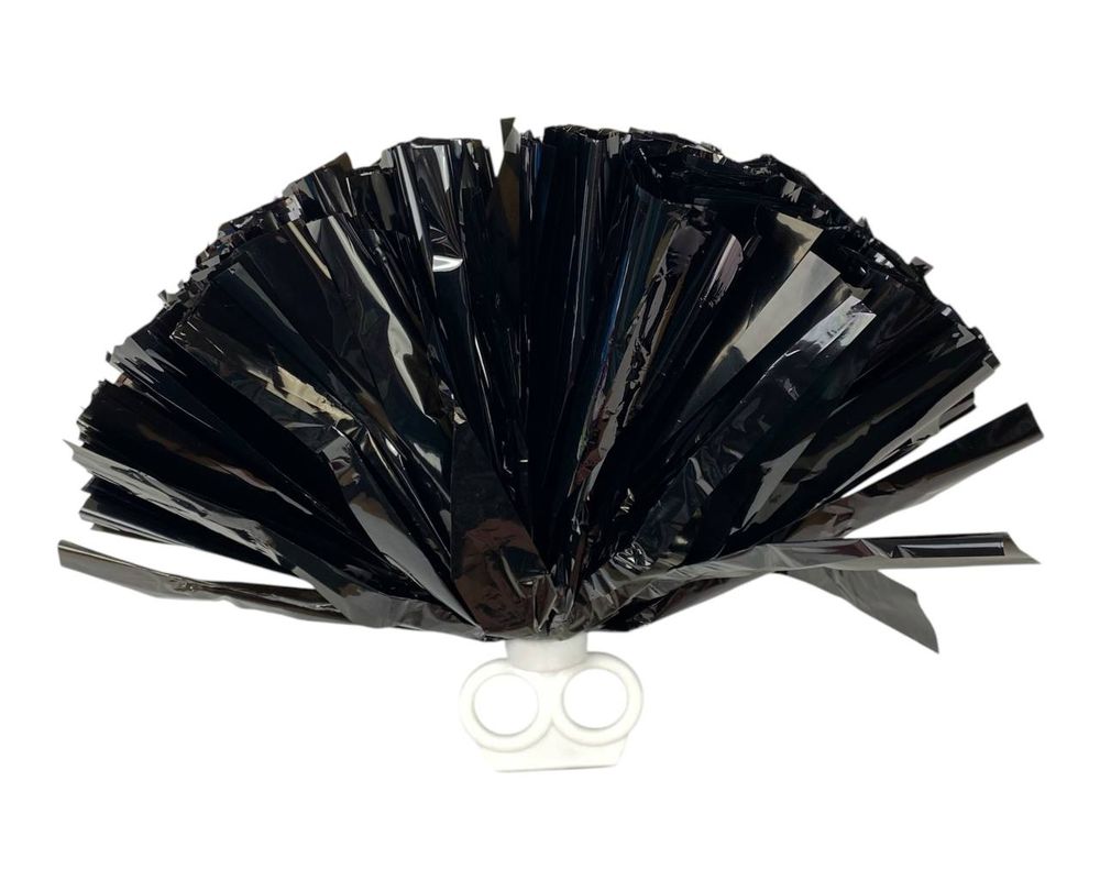 Помпоны для танцев и чирлидинга на кольцах, черные (0815-200   black)