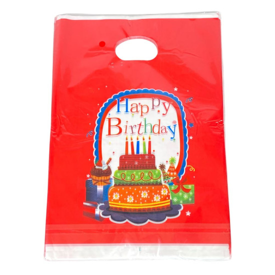 Подарочные пакеты, полиэтиленовые, 20 х 30см, 24шт/уп Красный Unison (10701-6)