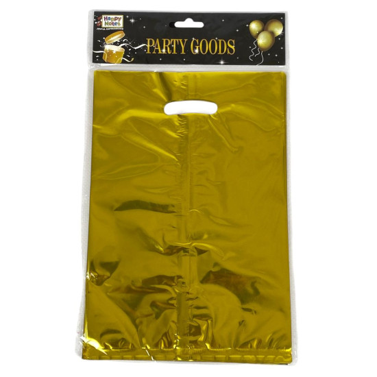 Пакеты подарочные полиэтиленовые 17 х 25см, 400мкм фольга, 10шт (10100/10717)