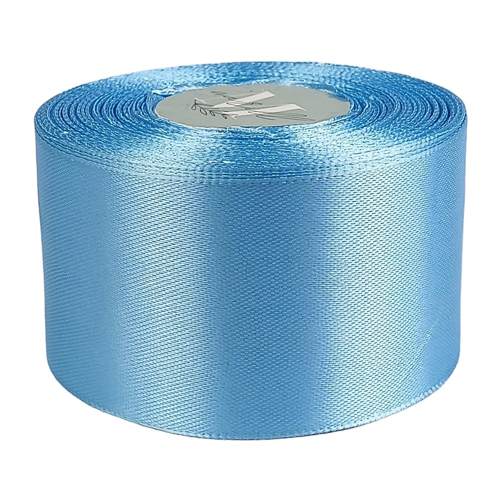 Атласна стрічка 4см (±5мм) x 33м Блакитний Marill (LA4033-62)