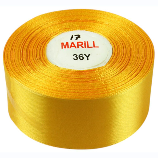 Атласна стрічка 4см (±5мм) x 33м Помаранчевий Unison (LA4033-17)