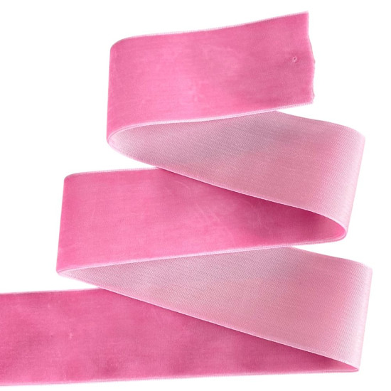 Бархатная лента  4 см (±5мм) х 30 ярдов Розовый Marill (D00840- C 08)