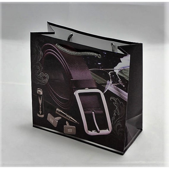 Пакет подарочный мужская серия 130гр, 16 х 16 х 8см (12шт/уп) Unison (PVM161608M)