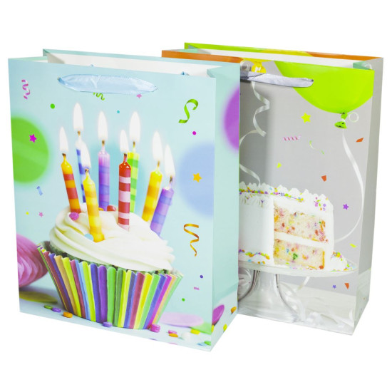 Пакет подарунковий 210гр, 26 x 32 x 10 cm (12шт/уп) Різнокольоровий Unison (DV-BK-9465M)