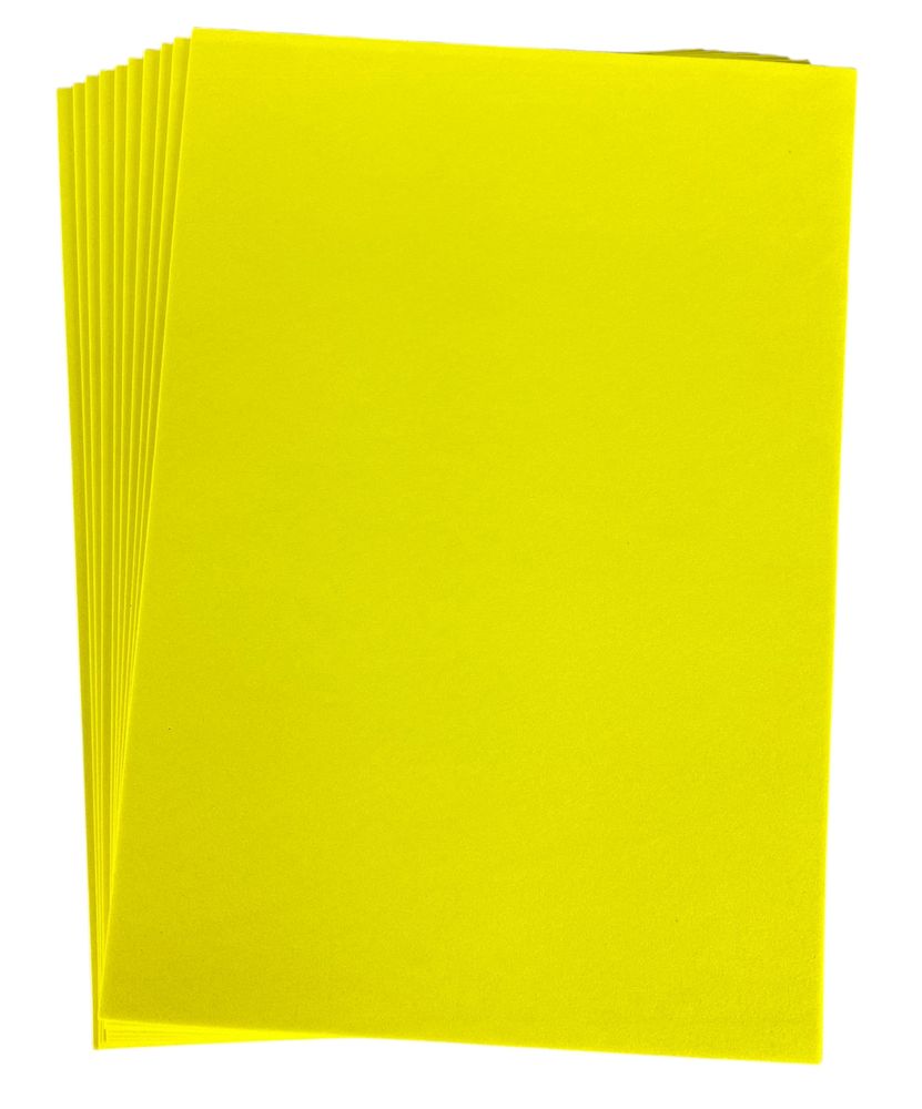 Фоаміран 20 х 30см, 1,5мм, 10 аркушів, світло жовтий Жовтий Josef Otten (15A4-7018)