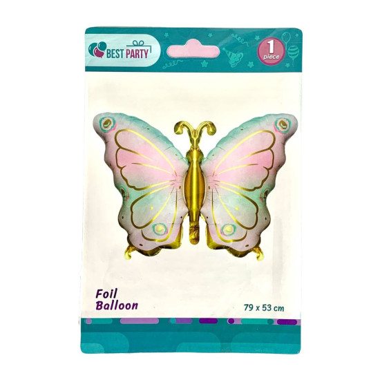 Шарик надувной фольгированный 79 х53см Бабочка (BP10864(FZ-0749))